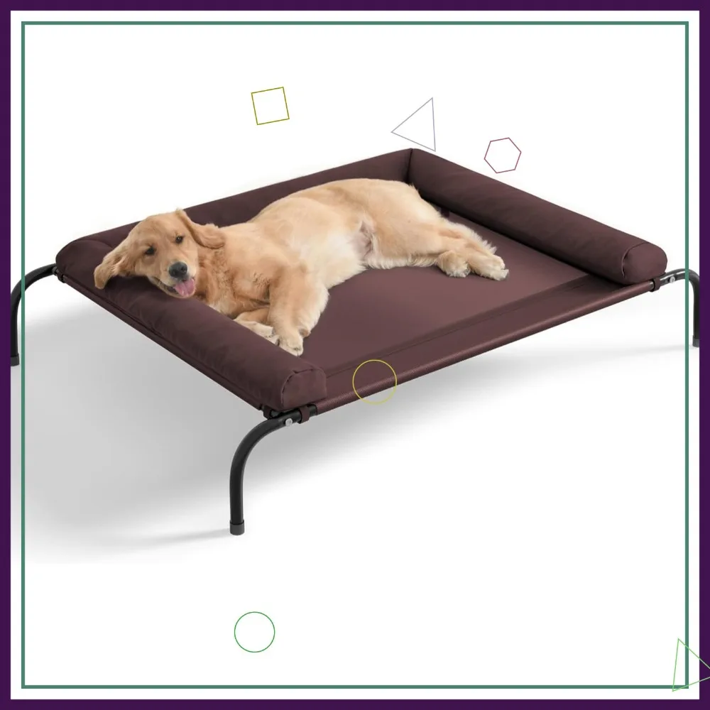 Cooling Elevated Dog Bed for Large Dogs, Outdoor Raised Pet Cot with Breathable Mesh, Chew Proof & Waterproof Bolster
Cooling Elevated Dog Bed for Large Dogs, Outdoor Raised Pet Cot with Breathable Mesh, Chew Proof & Waterproof Bolster