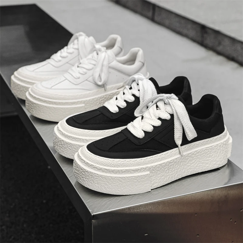 Men Fashionable Casual Sports Shoes Black White Thick-soled Lightweight Comfortable Outdoor White Sneakers Men Size 38-46
Men Fashionable Casual Sports Shoes Black White Thick-soled Lightweight Comfortable Outdoor White Sneakers Men Size 38-46