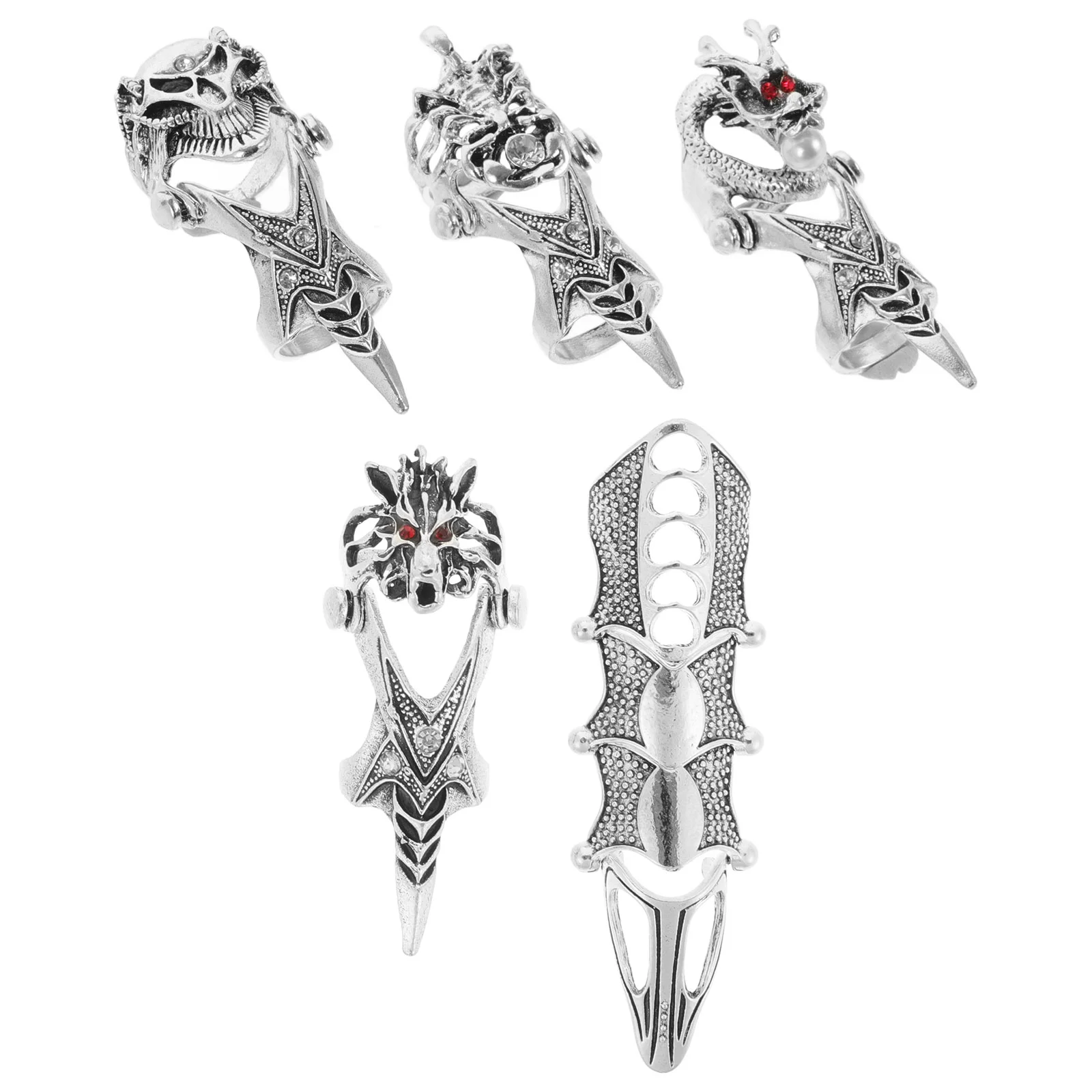 5 PCS Nail Ring Decorative Finger Cool Rings Chic Jewelry Collection Safe Alloy Unique
5 PCS Nail Ring Decorative Finger Cool Rings Chic Jewelry Collection Safe Alloy Unique