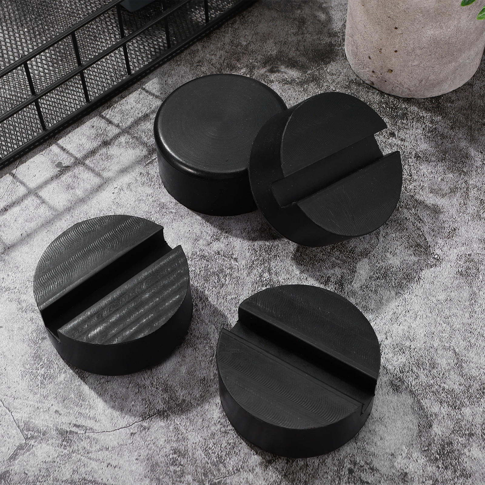4 Pcs Rubber Blocks Jack Pad Stand Stable Safe Multi Functional Car Repair Construction Travel Pinch Weld Extension Support
4 Pcs Rubber Blocks Jack Pad Stand Stable Safe Multi Functional Car Repair Construction Travel Pinch Weld Extension Support