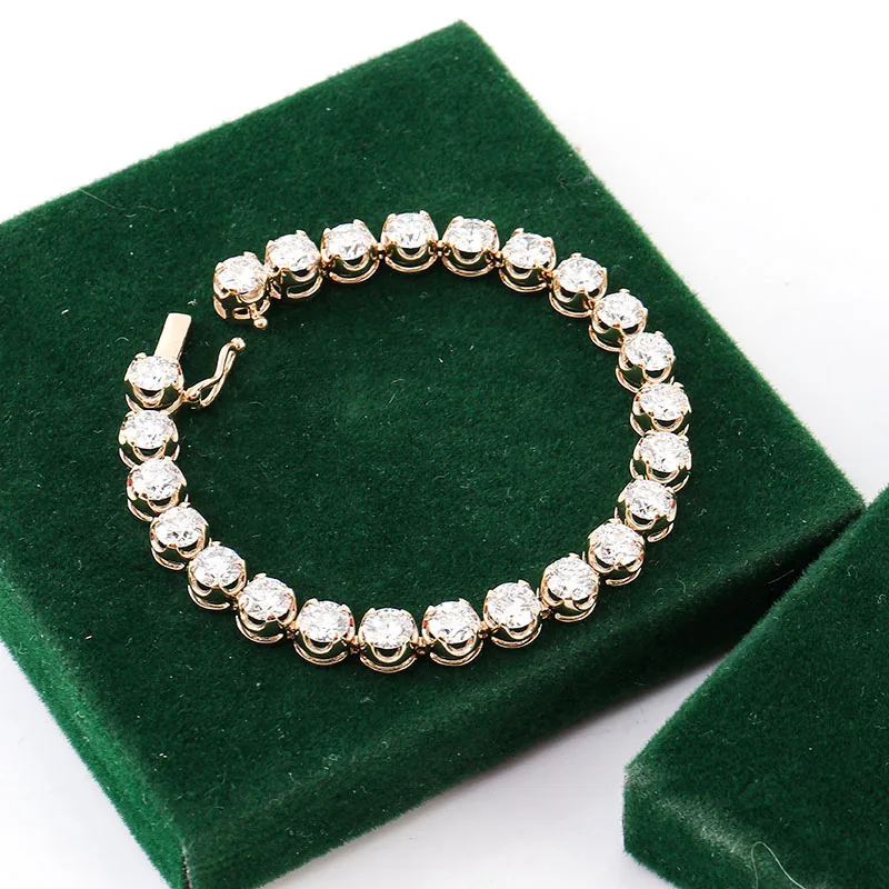Provence 14K 18K Gold charms bracelet 0.5ct DEF VVS Lab grown diamond tennis bracelets for women Party custom hip hop jewelry
Provence 14K 18K Gold charms bracelet 0.5ct DEF VVS Lab grown diamond tennis bracelets for women Party custom hip hop jewelry