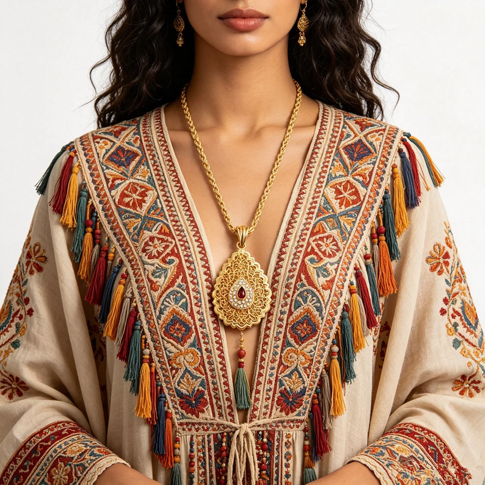 Moroccan Style Vintage Gem Pendant Necklace Women's Fashion Party Jewelry Elegant Accessory Daily Wear
Moroccan Style Vintage Gem Pendant Necklace Women's Fashion Party Jewelry Elegant Accessory Daily Wear