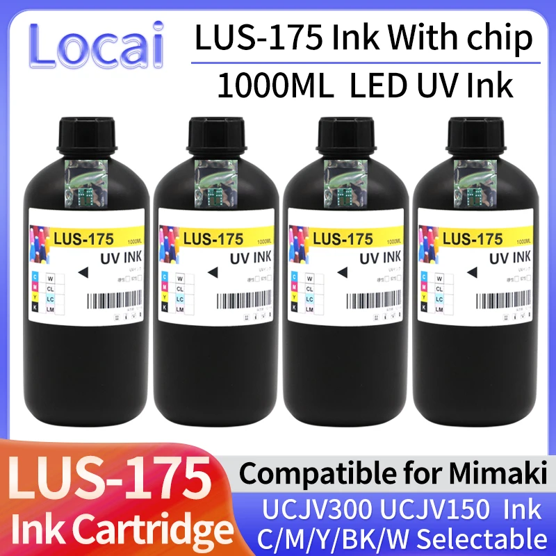 1000ML LUS-175 LUS175 Compatible Replace Ink UV Ink for Mimaki LUS-175 UV Ink For Mimaki UCJV300 UCJV150 Printer With Chips soft
1000ML LUS-175 LUS175 Compatible Replace Ink UV Ink for Mimaki LUS-175 UV Ink For Mimaki UCJV300 UCJV150 Printer With Chips soft