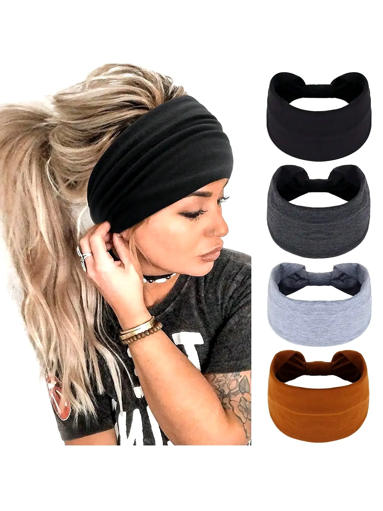1pc Wide Elastic Headband, Solid Colors, Sports & Yoga Sweat-Absorbent Head Wrap Hair Sleep Cap Sleep Bonnet
1pc Wide Elastic Headband, Solid Colors, Sports & Yoga Sweat-Absorbent Head Wrap Hair Sleep Cap Sleep Bonnet
