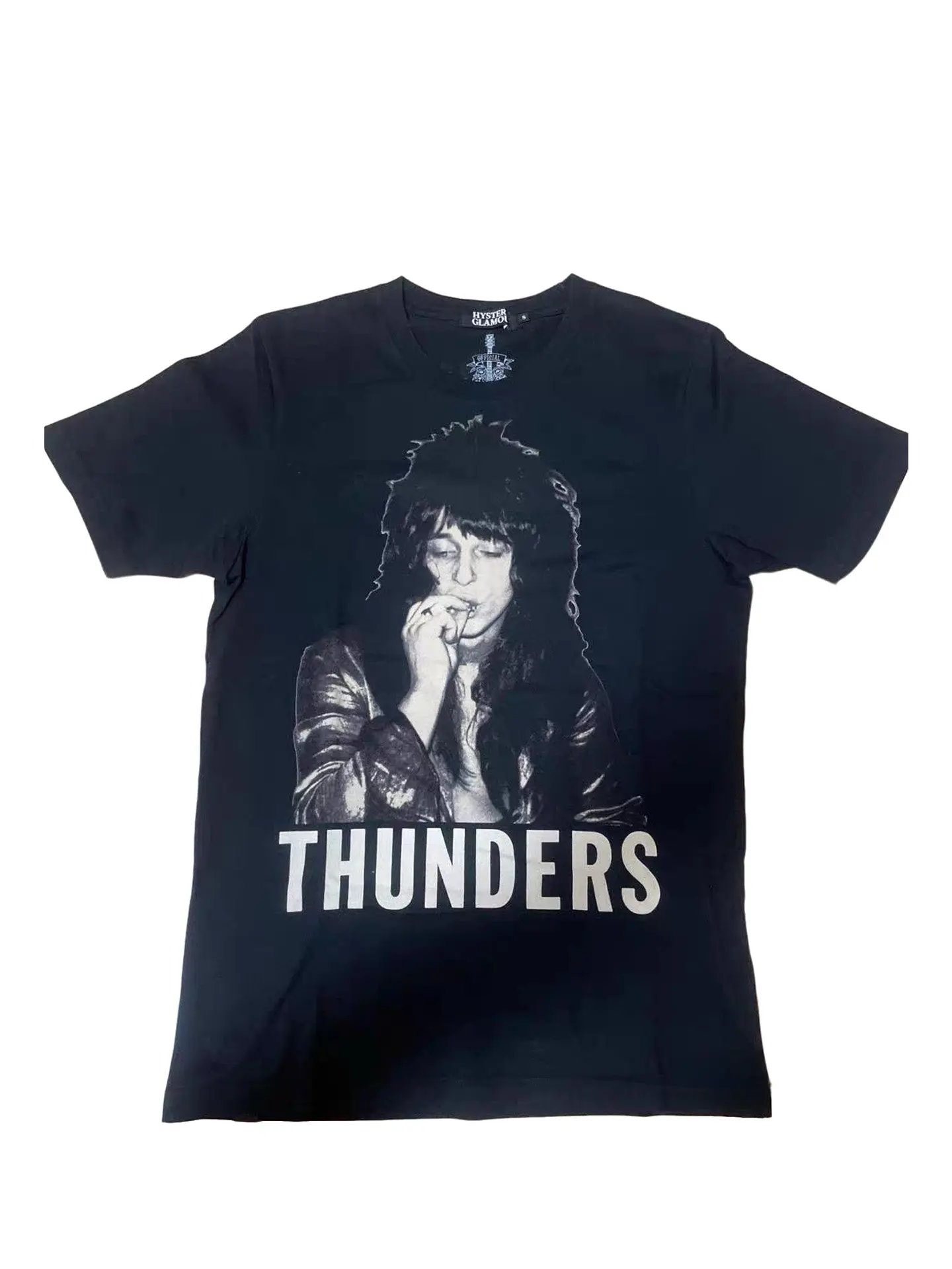 Hysteric glamour band print casual short sleeve t-shirt
Hysteric glamour band print casual short sleeve t-shirt