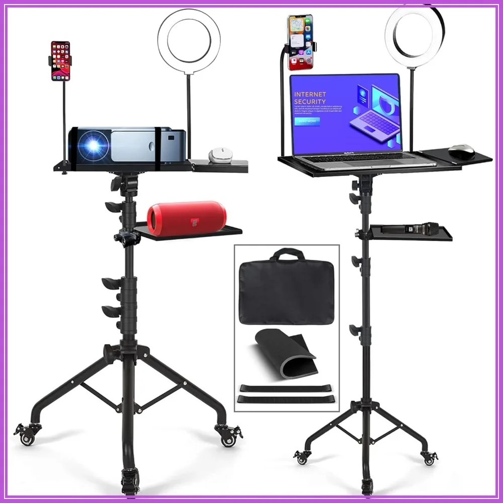 Adjustable Projector Tripod Stand with Wheels, Laptop Floor Stand for Live Stream, Music, Treadmill
Adjustable Projector Tripod Stand with Wheels, Laptop Floor Stand for Live Stream, Music, Treadmill