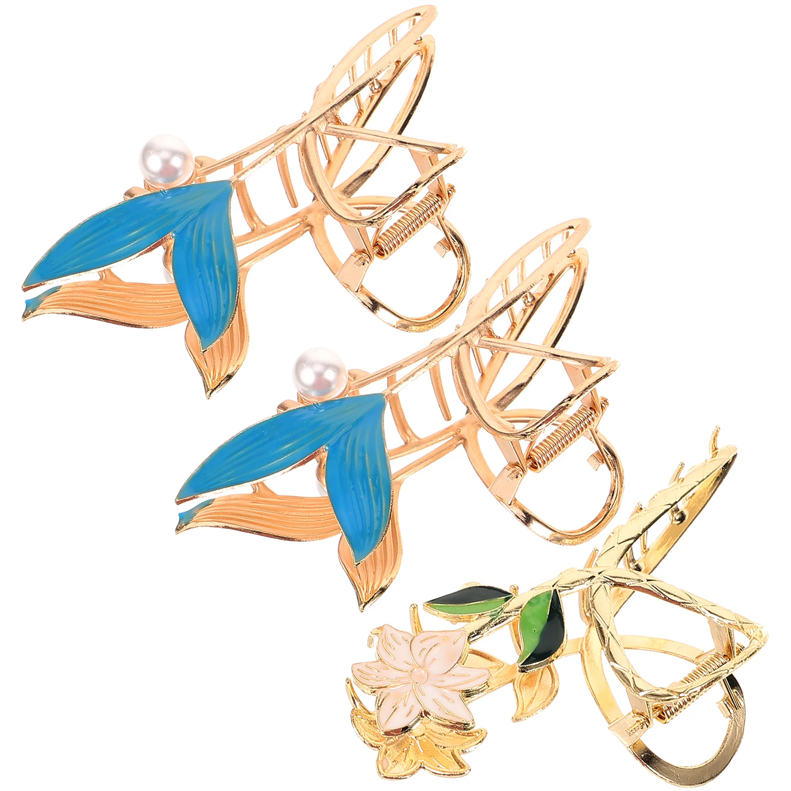 3pcs Flower Claw Clips Accessories Pearl Leaf Design Durable Vintage Style Hair Clip Thin Hair Travel School Office Camping
3pcs Flower Claw Clips Accessories Pearl Leaf Design Durable Vintage Style Hair Clip Thin Hair Travel School Office Camping