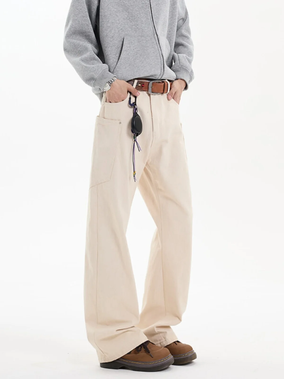 Buwheat White Knife Jeans Men's Autumn Winter Straight Leg High Street Cleanfit Haome Workwear Trousers
Buwheat White Knife Jeans Men's Autumn Winter Straight Leg High Street Cleanfit Haome Workwear Trousers