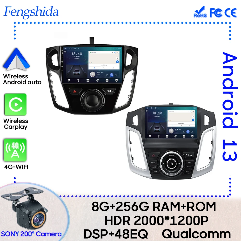 Для Ford Focus 3 2011 2012 2013 2014 2015-2019, автомобильное радио, беспроводная навигация Carplay, GPS, Android, автомобильное стерео, № 2DIN
Для Ford Focus 3 2011 2012 2013 2014 2015-2019, автомобильное радио, беспроводная навигация Carplay, GPS, Android, автомобильное стерео, № 2DIN