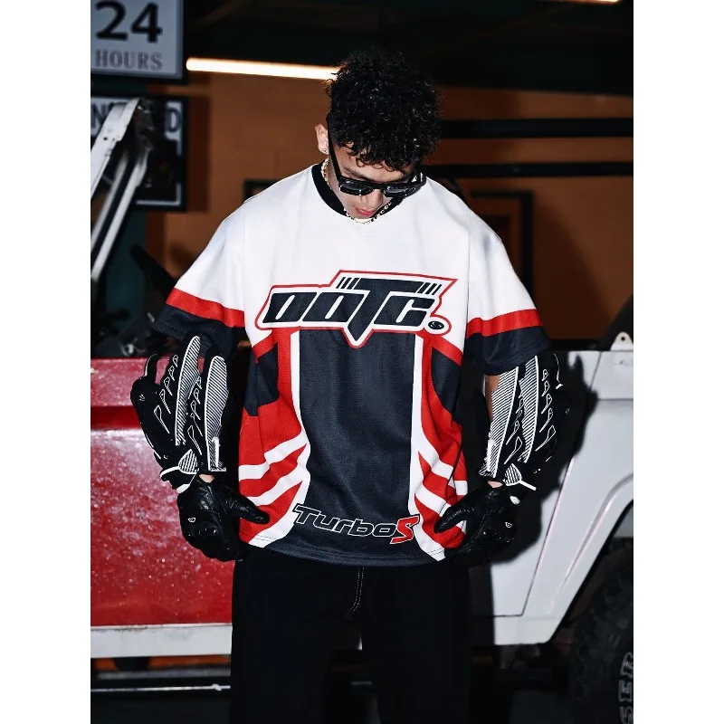 Новый сетчатый гоночный костюм, спортивный, с 3D принтом, с короткими рукавами, унисекс, повседневный, универсальный, быстросохнущий, модный топ
Новый сетчатый гоночный костюм, спортивный, с 3D принтом, с короткими рукавами, унисекс, повседневный, универсальный, быстросохнущий, модный топ