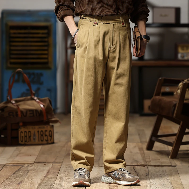 New 2025 Spring Autumn Men's Casual Pants Loose Fit American Sle Vintage Pure Cotton Briti Sle Workwear Straight Leg Trousers
New 2025 Spring Autumn Men's Casual Pants Loose Fit American Sle Vintage Pure Cotton Briti Sle Workwear Straight Leg Trousers