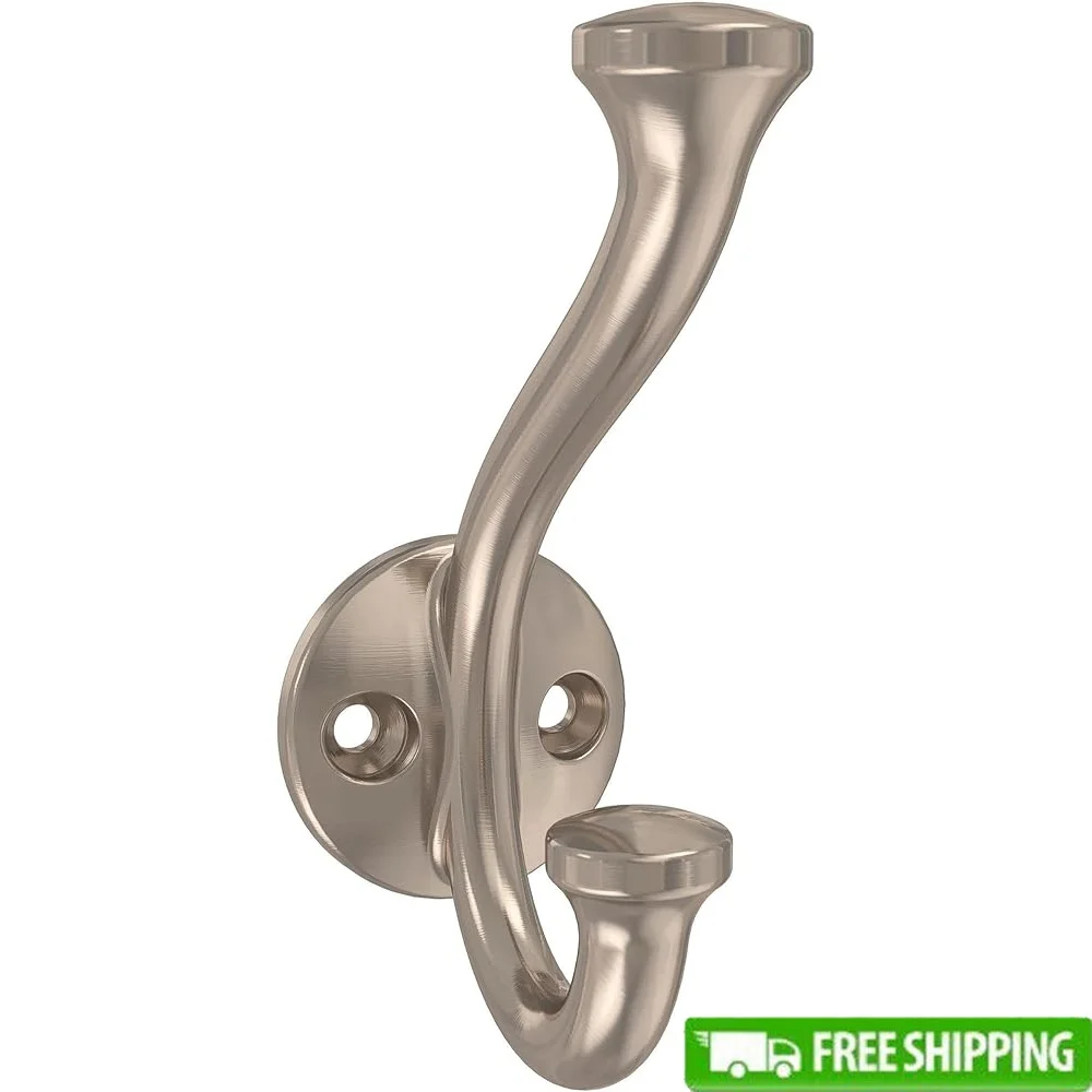 Casual Farmhouse 5-Pack Wall Hooks Double Hooks Durable Metal Hanger Coats Hats Backpacks Towels Organizing Small Spaces
Casual Farmhouse 5-Pack Wall Hooks Double Hooks Durable Metal Hanger Coats Hats Backpacks Towels Organizing Small Spaces