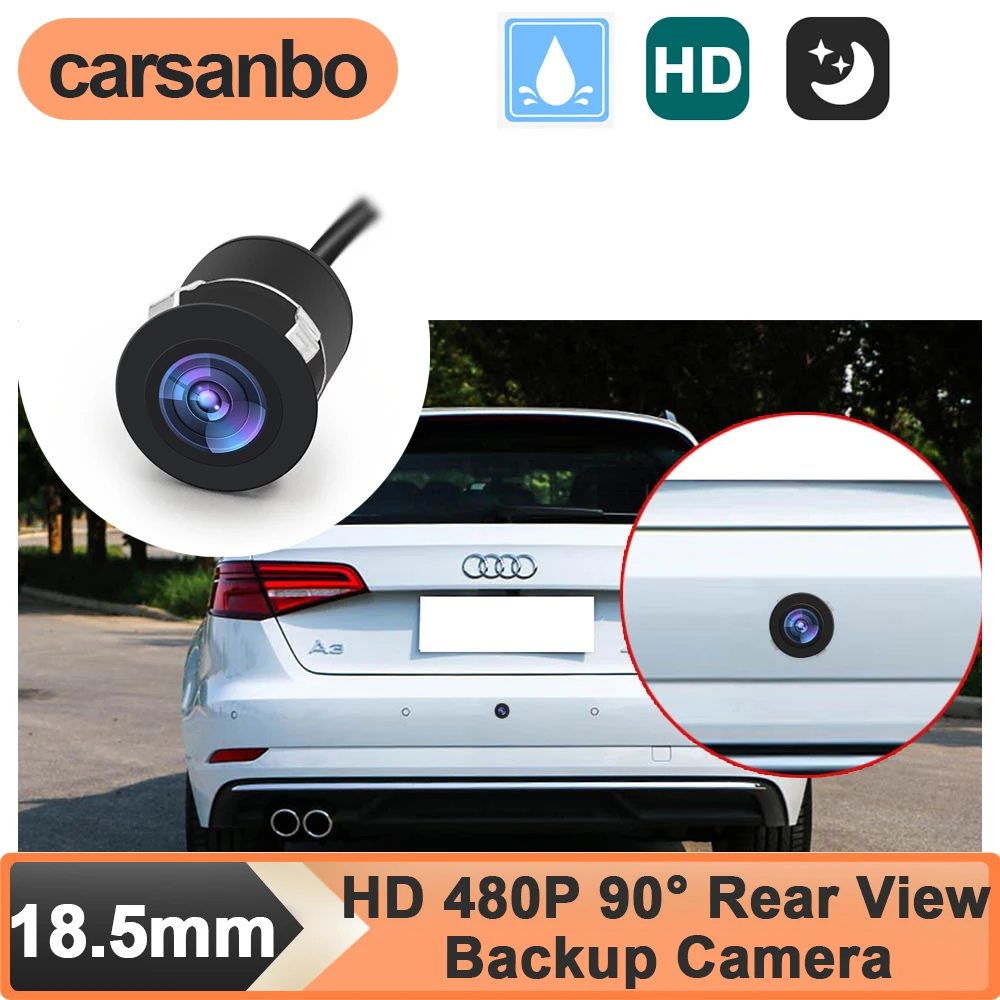 Carsanbo 12V 18.5mm HD 480P Car Rear View Backup Camera 90° Wide Angle Waterproof IP67 Night Vision Parking Reversing Camera
Carsanbo 12V 18.5mm HD 480P Car Rear View Backup Camera 90° Wide Angle Waterproof IP67 Night Vision Parking Reversing Camera