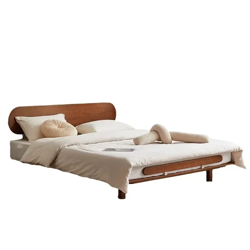 Japanese-style cherry wood tatami bed, simple and modern master bedroom suspension bed
Japanese-style cherry wood tatami bed, simple and modern master bedroom suspension bed