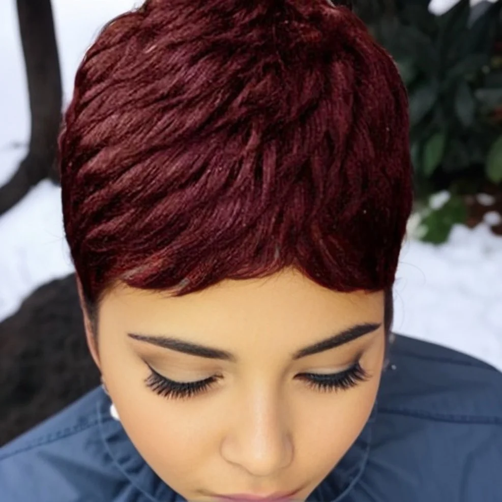 Парик Pixie Cut из натуральных волос, короткий, натуральный цвет, коричневый 99J, для женщин, короткий, естественный, волнистый
Парик Pixie Cut из натуральных волос, короткий, натуральный цвет, коричневый 99J, для женщин, короткий, естественный, волнистый