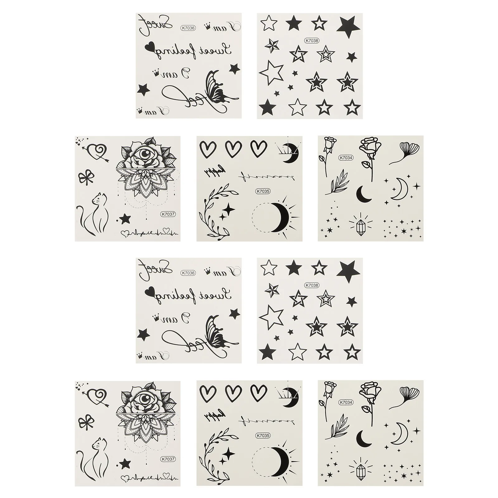 Sweatproof Temporary Stickers Waterproof Tattoos Decals Removable Cartoon Hat Filler Black Pvc Arm Adult Body Art DIY Fashion
Sweatproof Temporary Stickers Waterproof Tattoos Decals Removable Cartoon Hat Filler Black Pvc Arm Adult Body Art DIY Fashion
