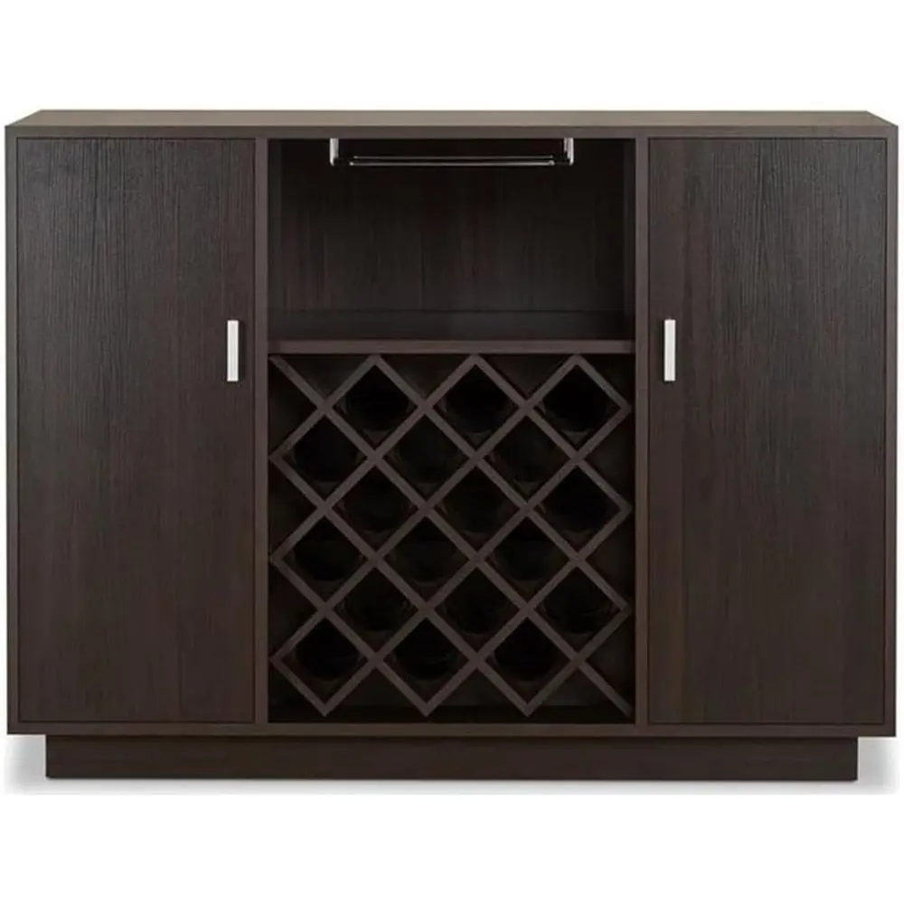 Contemporary Wooden Buffet Server with Wine Rack and Stemware Storage, 35H x 51W x 18D
Contemporary Wooden Buffet Server with Wine Rack and Stemware Storage, 35H x 51W x 18D
