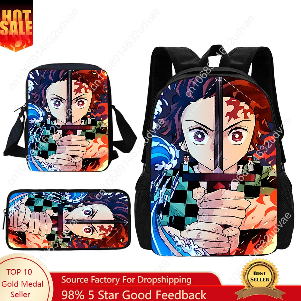 Demon Slayer Kamado Tanjirō Child School Backpack With Shoulder Bag Pencil Bags School Bags for Boys Girls Best Gift
Demon Slayer Kamado Tanjirō Child School Backpack With Shoulder Bag Pencil Bags School Bags for Boys Girls Best Gift