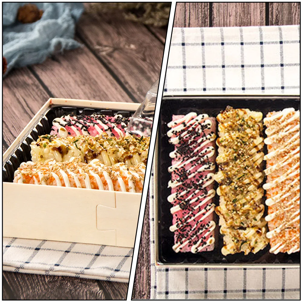 5Pcs Sushi Takeout Box High-Quality Pet Wood Material Portable Bento Container for Lunch Sashimi Desserts Japanese Style Food
5Pcs Sushi Takeout Box High-Quality Pet Wood Material Portable Bento Container for Lunch Sashimi Desserts Japanese Style Food