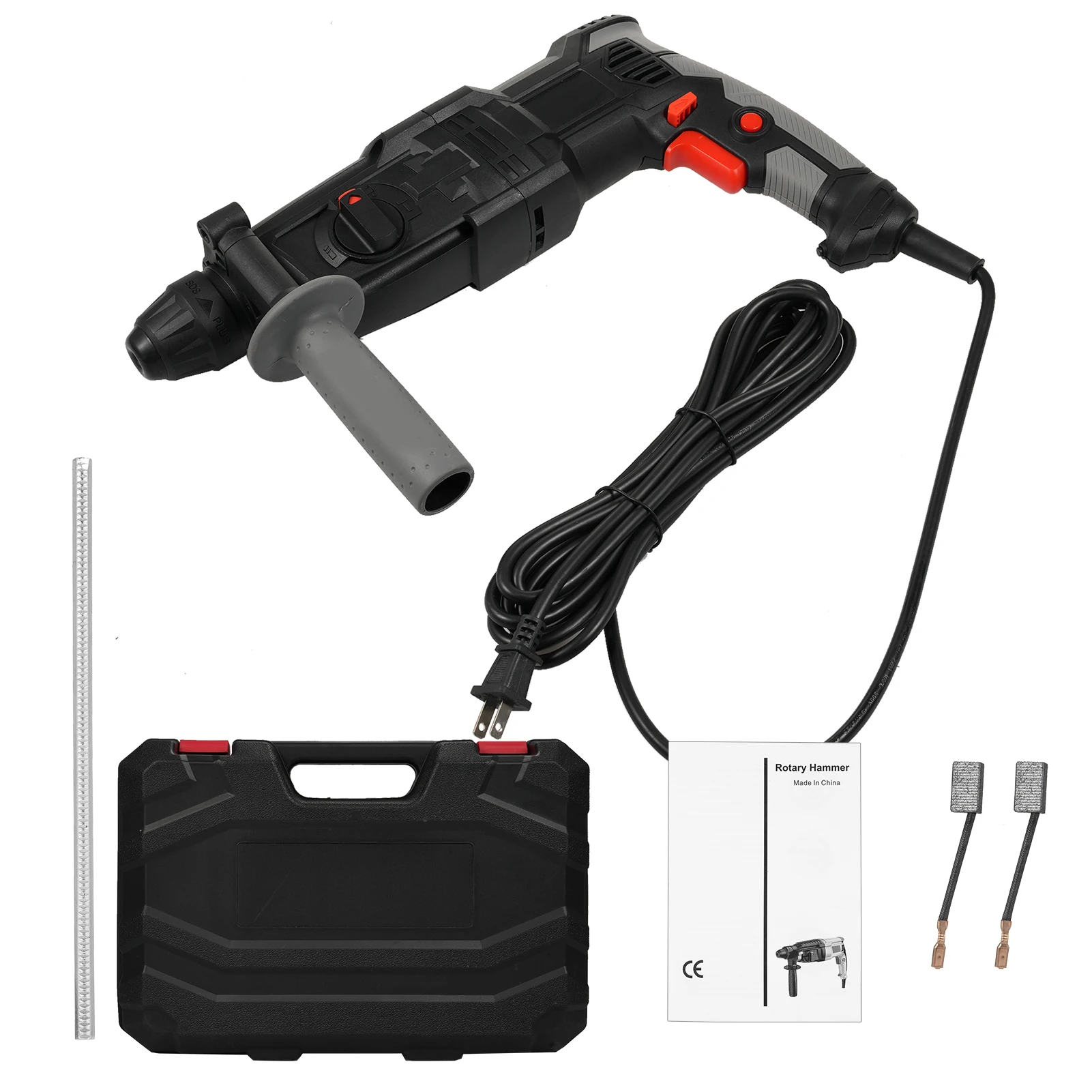 AC110V 800W High Power Rotary Hammer Drill Electric Hammer Concrete/Masonry Rotary Hammer with Vibration Control and Safety
AC110V 800W High Power Rotary Hammer Drill Electric Hammer Concrete/Masonry Rotary Hammer with Vibration Control and Safety