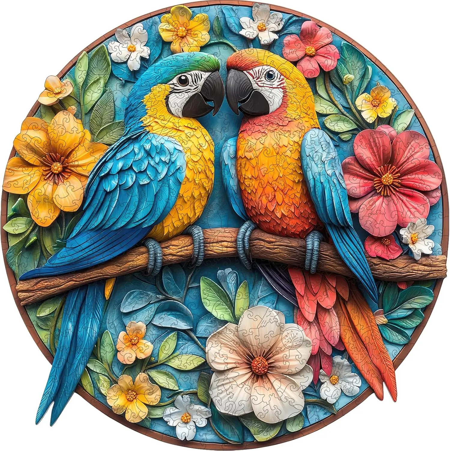 Wooden Puzzles for Adults Round Parrots Jigsaw Puzzles, 500 Pieces 5MM Thick, Unique Shaped Colorful Bird Puzzle Family Game Gif
Wooden Puzzles for Adults Round Parrots Jigsaw Puzzles, 500 Pieces 5MM Thick, Unique Shaped Colorful Bird Puzzle Family Game Gif