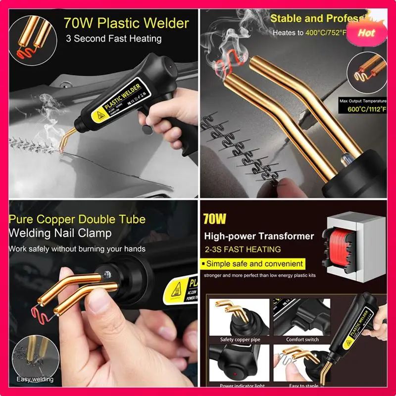 ABYP EU Plug,1200Pc Plastic Welder Kit For Bumper Repair Hot Stapler Welding Plastic Welding Repair Kit With Staples
ABYP EU Plug,1200Pc Plastic Welder Kit For Bumper Repair Hot Stapler Welding Plastic Welding Repair Kit With Staples