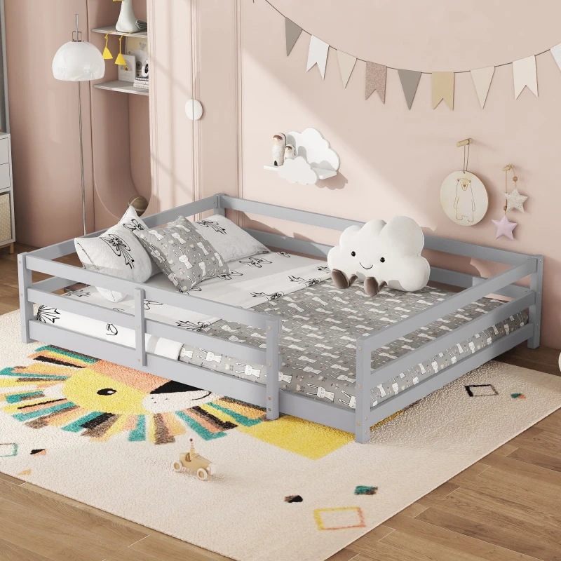 Full Size Floor Bed, Montessori Floor Bed with Fence, Kids Montessori Bed Full Size, Wood Montessori Floor Bed for Kids, Girl
Full Size Floor Bed, Montessori Floor Bed with Fence, Kids Montessori Bed Full Size, Wood Montessori Floor Bed for Kids, Girl