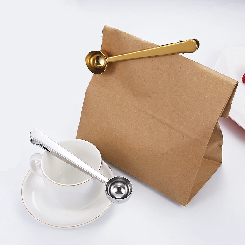 Two-in-one Stainless Steel Coffee Spoon Sealing Clip Kitchen Gold Accessories Recipient Cafe Expresso Cucharilla Decoration
Two-in-one Stainless Steel Coffee Spoon Sealing Clip Kitchen Gold Accessories Recipient Cafe Expresso Cucharilla Decoration