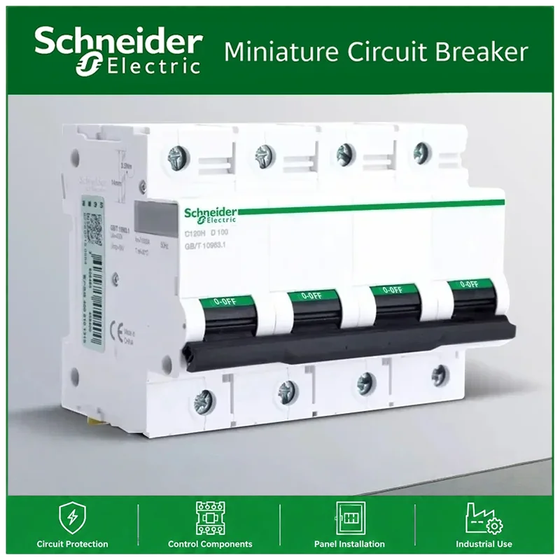 Schneider Electric C120H Series Circuit Breaker 2P/3P/4P C80A~125A Type C/D High Current Air Switch MCB
Schneider Electric C120H Series Circuit Breaker 2P/3P/4P C80A~125A Type C/D High Current Air Switch MCB