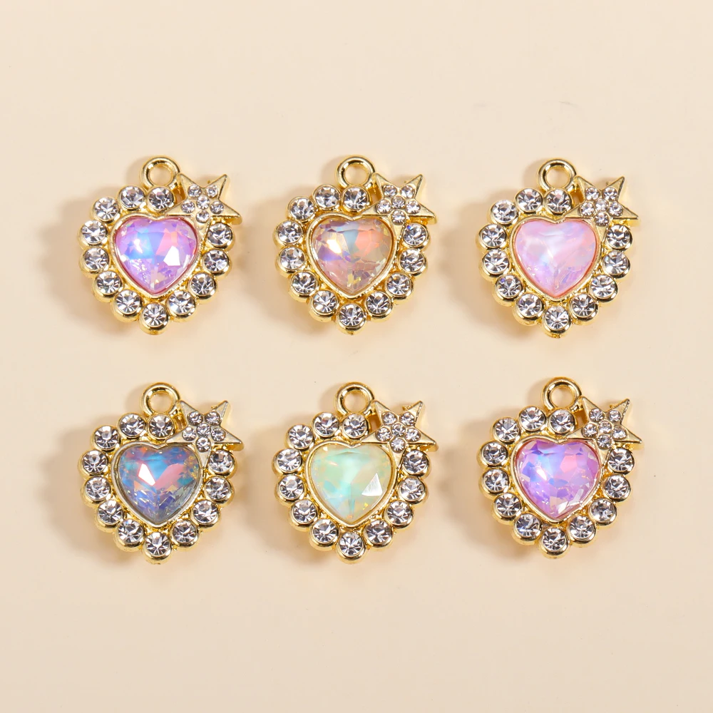 10Pcs Gorgeous Sparkling Crystal Love Heart Pendant For Women Girls DIY Necklace Earrings Zircon Charms Fashion Jewelry Gifts
10Pcs Gorgeous Sparkling Crystal Love Heart Pendant For Women Girls DIY Necklace Earrings Zircon Charms Fashion Jewelry Gifts