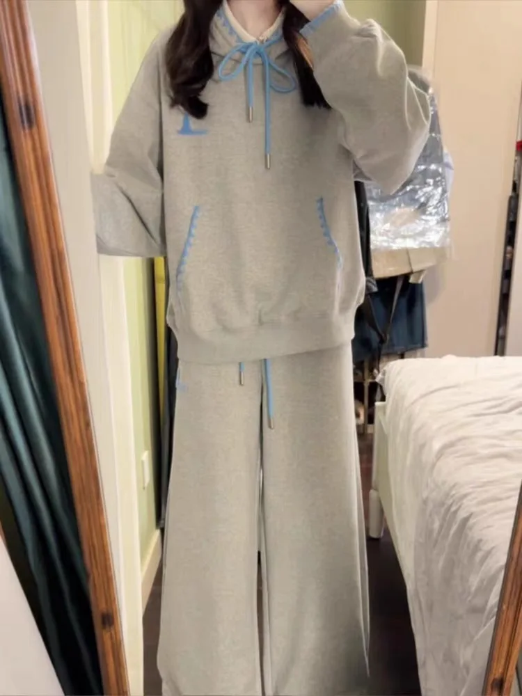 Korean Style Lazy Casual Sportswear Set Women Loose Slimming Hoodie Two Piece Set Trendy Long Sleeve Pants Autumn 2026
Korean Style Lazy Casual Sportswear Set Women Loose Slimming Hoodie Two Piece Set Trendy Long Sleeve Pants Autumn 2026