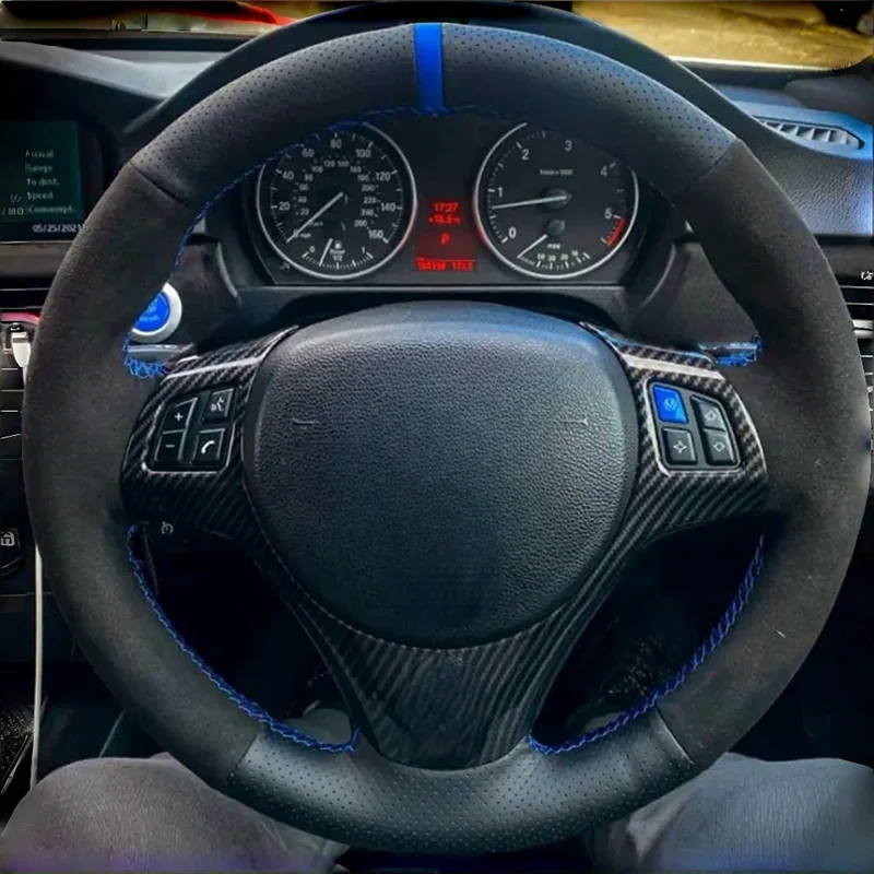 Пользовательский чехол на руль из натуральной кожи и замши для BMW M Sport M3 E87 E81, автомобильный чехол на руль, автомобильные аксессуары
Пользовательский чехол на руль из натуральной кожи и замши для BMW M Sport M3 E87 E81, автомобильный чехол на руль, автомобильные аксессуары