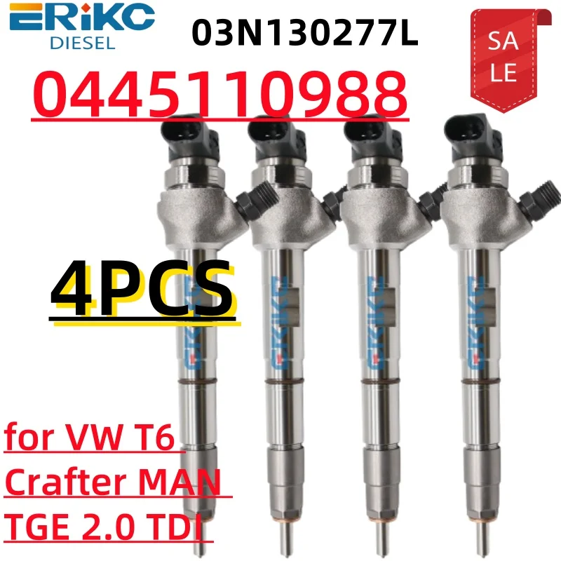 4ПК 0445110988 Форсунка Common Rail 0445 110 988, топливная форсунка 0445 110 988 для VW T6 Crafter MAN TGE 2,0 TDI 03N 130277 L
4ПК 0445110988 Форсунка Common Rail 0445 110 988, топливная форсунка 0445 110 988 для VW T6 Crafter MAN TGE 2,0 TDI 03N 130277 L