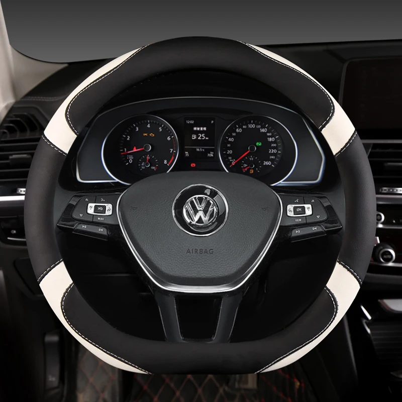 D Shape Car Steering Wheel Cover For VW Sharan Passat Caddy Touran Tiguan 2015-2021 Teramont Atlas T-Roc T-cross 2017-2021
D Shape Car Steering Wheel Cover For VW Sharan Passat Caddy Touran Tiguan 2015-2021 Teramont Atlas T-Roc T-cross 2017-2021