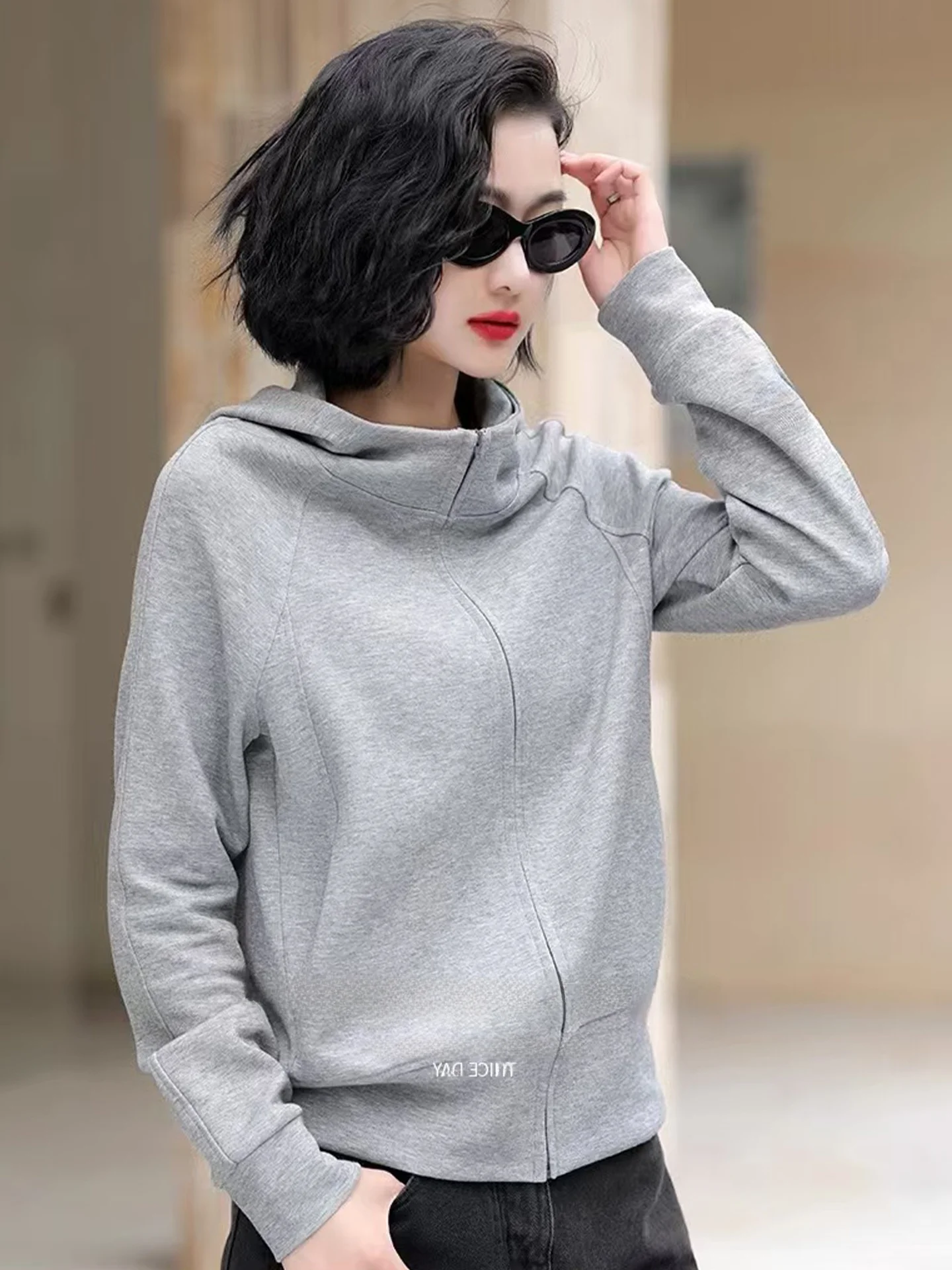 High-End European Hooded Sportswear Sweatirt Jaet Women's Color Casual Versatile Top Summer 2025 Faion Trend
High-End European Hooded Sportswear Sweatirt Jaet Women's Color Casual Versatile Top Summer 2025 Faion Trend