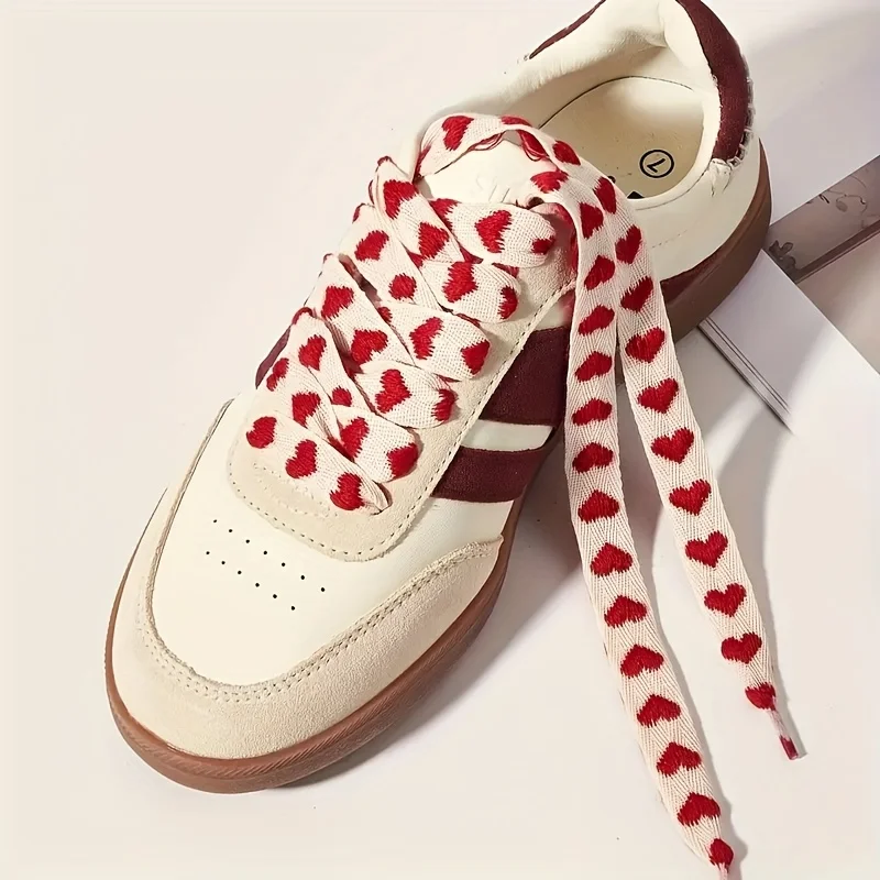 Fashion Cute Red Heart Flat Shoelaces - Durable Acetate for Sports Casual Shoes Easy-Tie Design Trend Beauty Leather Shoes Laces
Fashion Cute Red Heart Flat Shoelaces - Durable Acetate for Sports Casual Shoes Easy-Tie Design Trend Beauty Leather Shoes Laces
