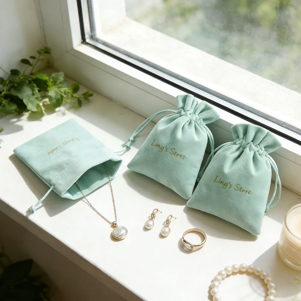 50 шт. персонализированных зеленых бархатных мешочков на шнурке для украшений, брелоков, серег, браслетов, органайзеров, свадебных сувениров, подарочной упаковки
50 шт. персонализированных зеленых бархатных мешочков на шнурке для украшений, брелоков, серег, браслетов, органайзеров, свадебных сувениров, подарочной упаковки