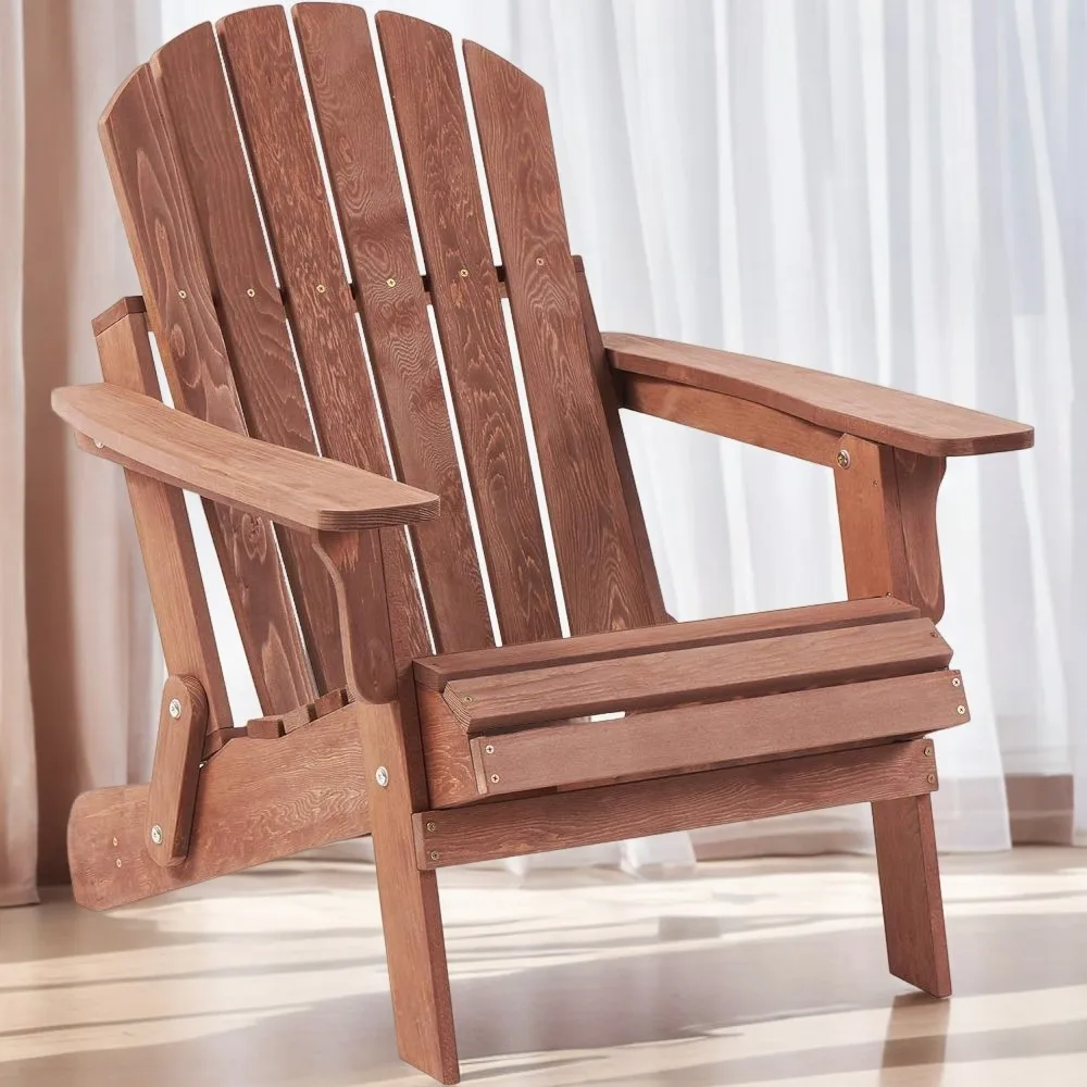 Oversize Wooden Outdoor Folding Adirondack Chair with Pre-Assembled BackRest & SeatBoard, Wood Patio Chair for Garden Backyard P
Oversize Wooden Outdoor Folding Adirondack Chair with Pre-Assembled BackRest & SeatBoard, Wood Patio Chair for Garden Backyard P