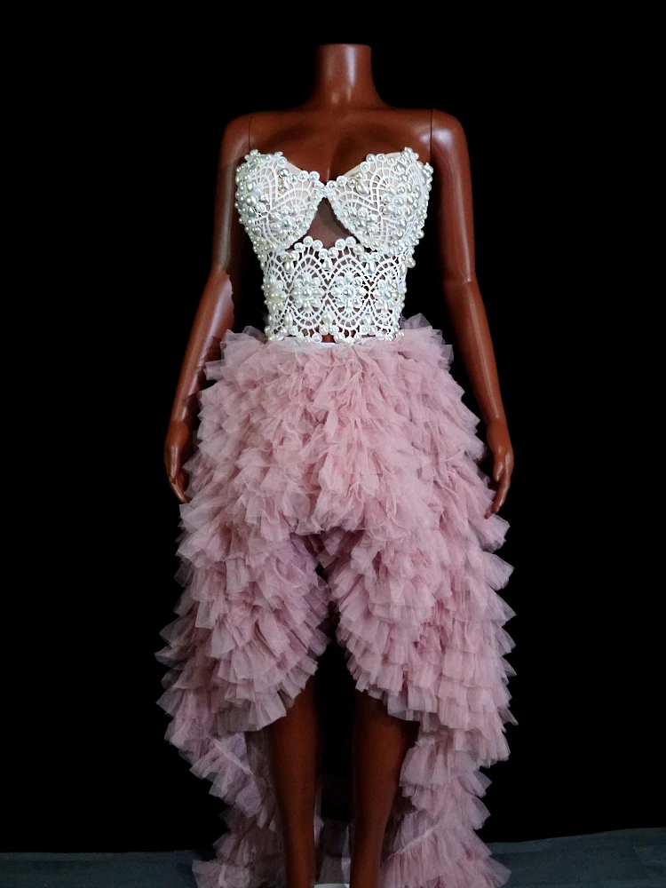 Elegant long dress pearl pink two-piece sexy lace evening wedding party club birthday outfits women Celebrate drag queen stage
Elegant long dress pearl pink two-piece sexy lace evening wedding party club birthday outfits women Celebrate drag queen stage