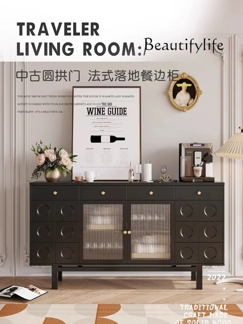 French Ancient Style Sideboard Cabinet Simple Modern Cream Style Black Partition Decoration Side Cabinet
French Ancient Style Sideboard Cabinet Simple Modern Cream Style Black Partition Decoration Side Cabinet