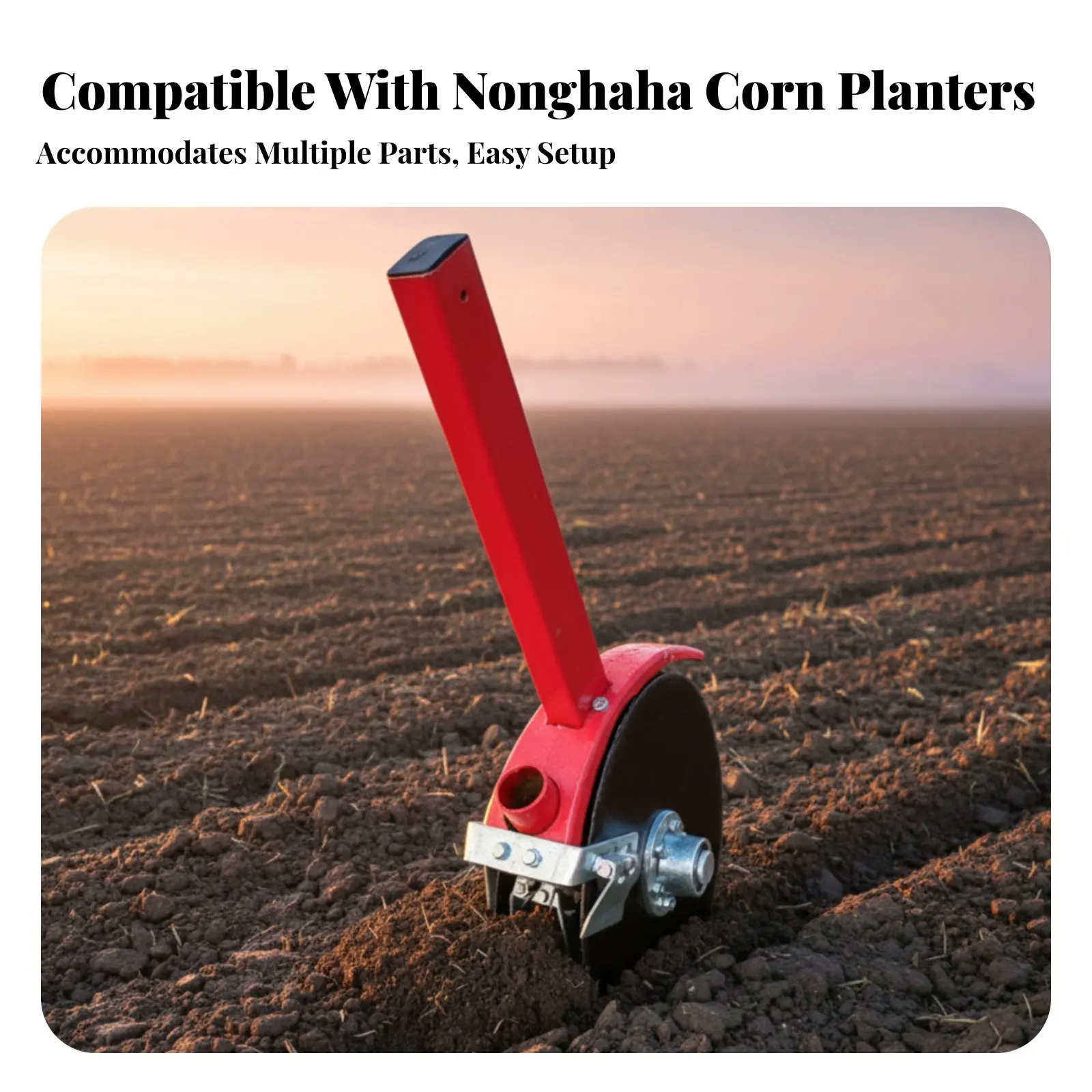 Corn Planter Accessories, 18 Lightweight Fertilizer Disc Opener, Fixed Base, Soil Plate, Sturdy Metal Construction
Corn Planter Accessories, 18 Lightweight Fertilizer Disc Opener, Fixed Base, Soil Plate, Sturdy Metal Construction