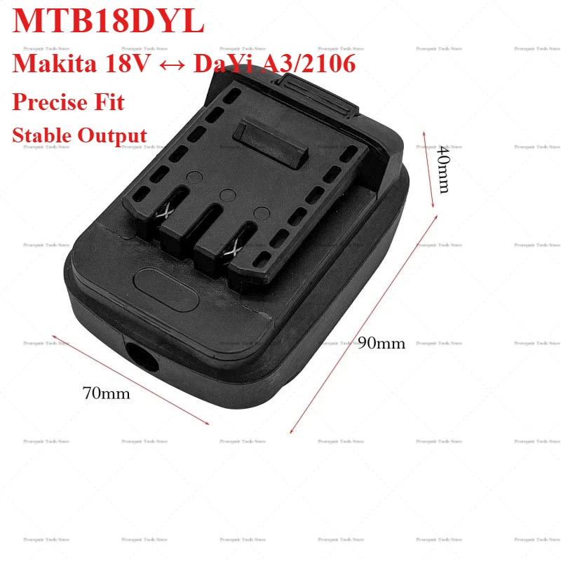 MTB18DYL Battery Converter for Makita 18V Li-ion Battery To DaYi A3 Tools High Precision Pure Copper Power Tool Accessories
MTB18DYL Battery Converter for Makita 18V Li-ion Battery To DaYi A3 Tools High Precision Pure Copper Power Tool Accessories