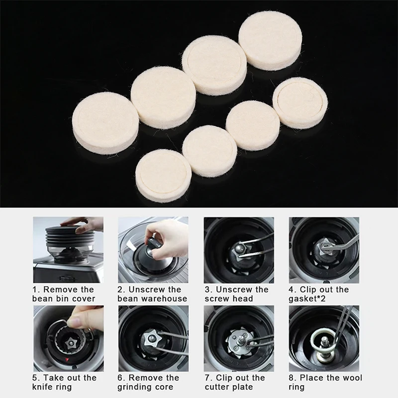 4PCS Wool Felt Sealing Gaskets - Coffee Grinder Dust Washers, Anti-Shock Cutter Head Rings for Machine Maintenance
4PCS Wool Felt Sealing Gaskets - Coffee Grinder Dust Washers, Anti-Shock Cutter Head Rings for Machine Maintenance