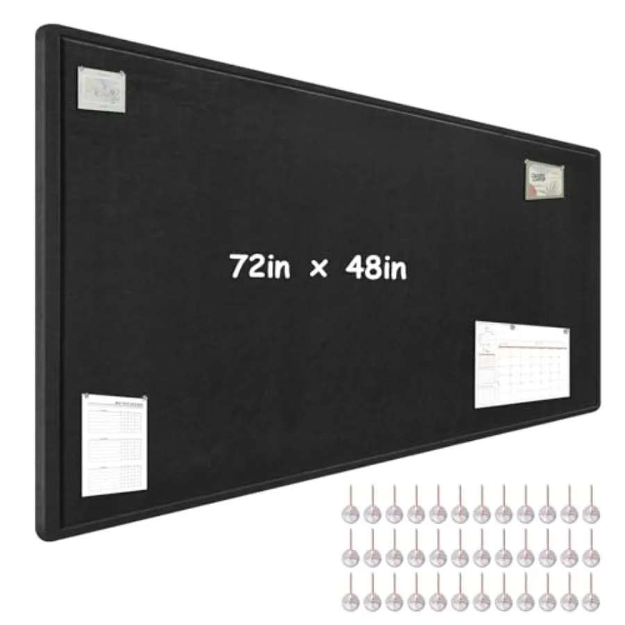 Large Bulletin Board - 72 x 48 Inches Foldable Decorative Felt Board for Wall Photo Display Board with Self-Adhesive Tape Inclu
Large Bulletin Board - 72 x 48 Inches Foldable Decorative Felt Board for Wall Photo Display Board with Self-Adhesive Tape Inclu