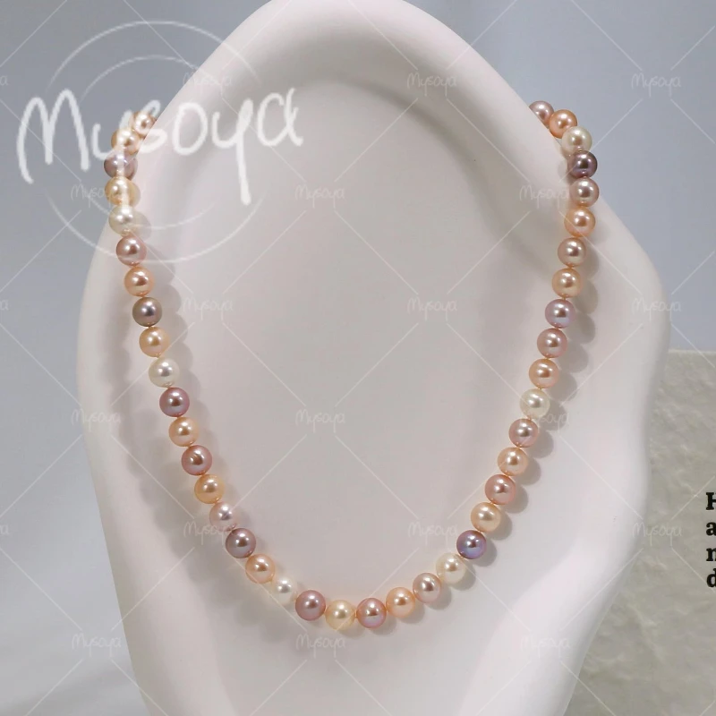 MYSOYA 7-8mm Colorful Candy-colored Freshwater Pearl Necklace, Suitable for Birthday/ Wedding/ Mother's Day Gift A0419
MYSOYA 7-8mm Colorful Candy-colored Freshwater Pearl Necklace, Suitable for Birthday/ Wedding/ Mother's Day Gift A0419