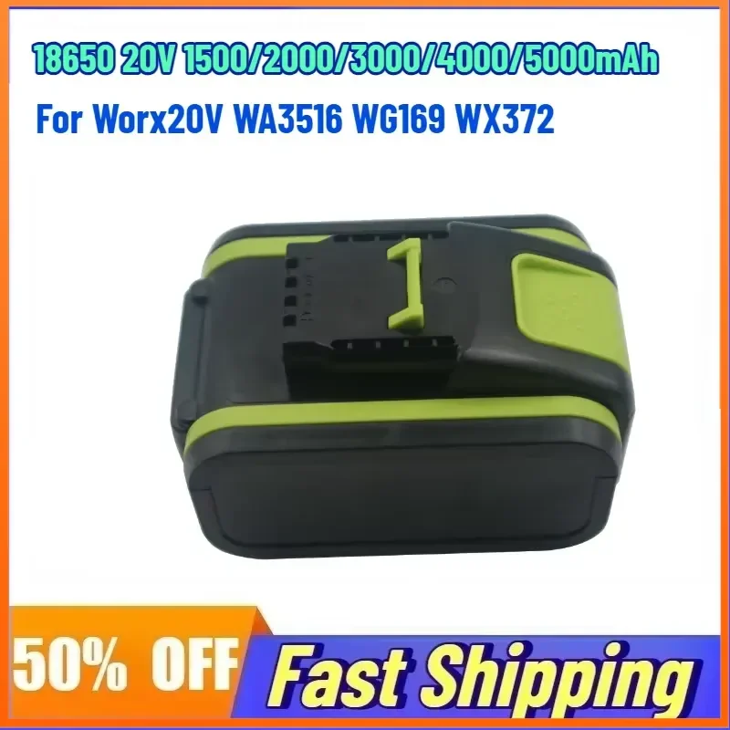 18650 20V 5000mAh Rechargeable Battery for Worx20V WA3516 WG169 WX372 Small-foot Version Electric Drill Lithium Battery
18650 20V 5000mAh Rechargeable Battery for Worx20V WA3516 WG169 WX372 Small-foot Version Electric Drill Lithium Battery