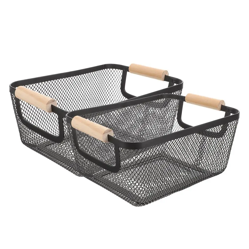 2pcs Storage Basket Wire Metal Nordic Wood Handle for Kitchen Bedroom Bathroom Vegetable Closet Entryway
2pcs Storage Basket Wire Metal Nordic Wood Handle for Kitchen Bedroom Bathroom Vegetable Closet Entryway