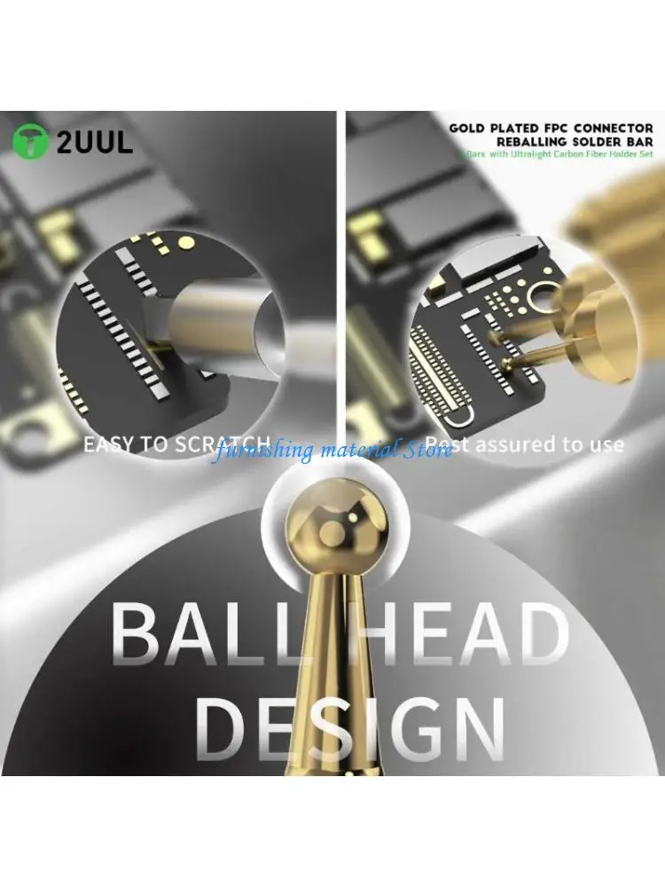 Y5GD DIYer Enthusiasts Reballing Bar With Gold Plated Tin Dragging Needle for Electronic Engineers, Detailed Solder Work
Y5GD DIYer Enthusiasts Reballing Bar With Gold Plated Tin Dragging Needle for Electronic Engineers, Detailed Solder Work