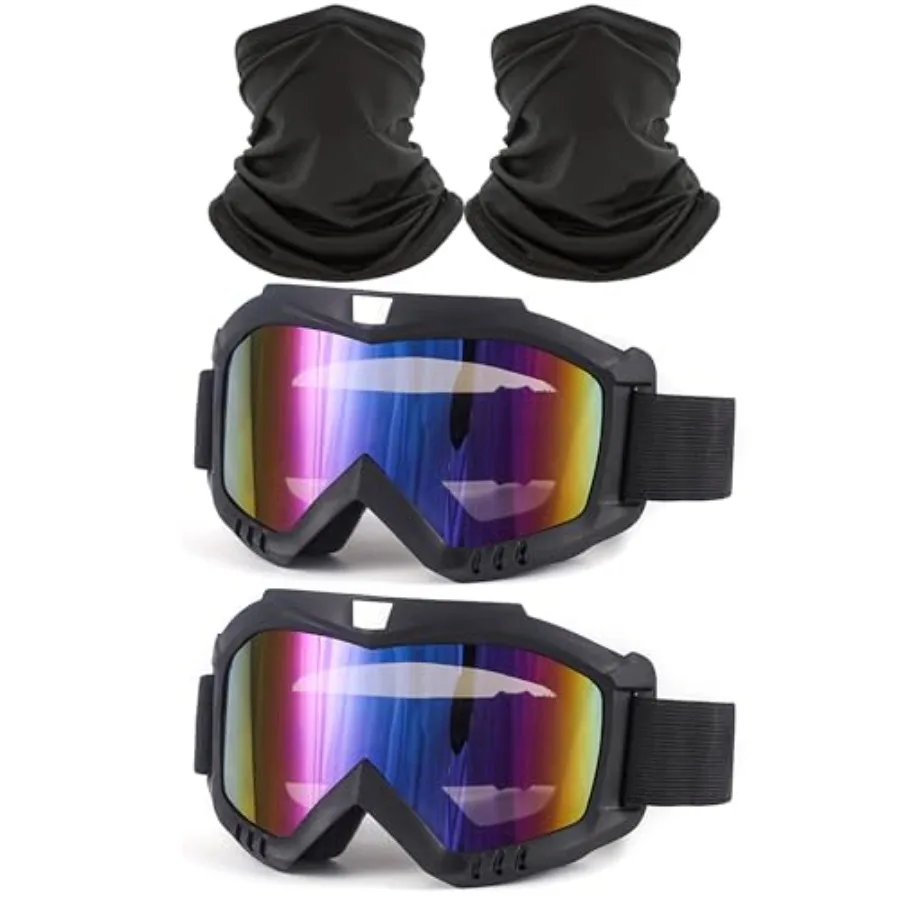 2Pcs Dirt Bike Goggles with Neck Gaiter Motorcycle ATV Riding Ski Racing Goggles Windproof
2Pcs Dirt Bike Goggles with Neck Gaiter Motorcycle ATV Riding Ski Racing Goggles Windproof