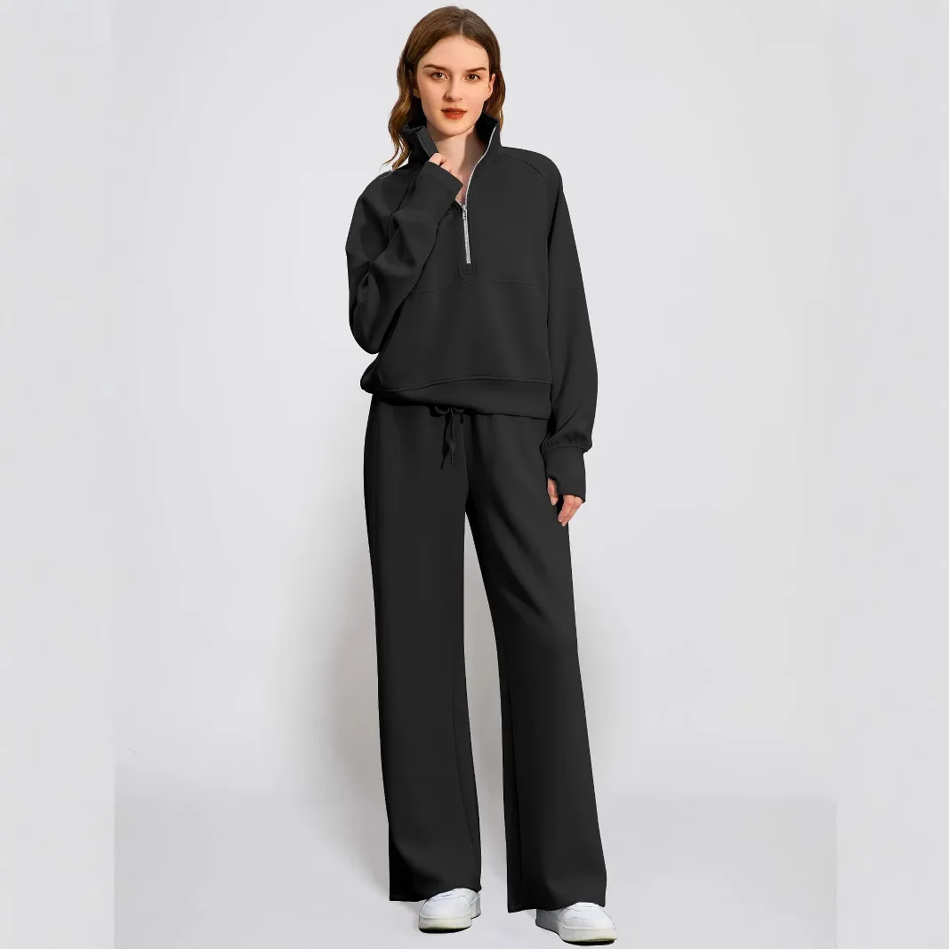 Women's 2024 Zipper Sports irt Wide Leg Sports Pants Casual Set Two Piece Suit Winter Collection Chinese Manufacturer
Women's 2024 Zipper Sports irt Wide Leg Sports Pants Casual Set Two Piece Suit Winter Collection Chinese Manufacturer